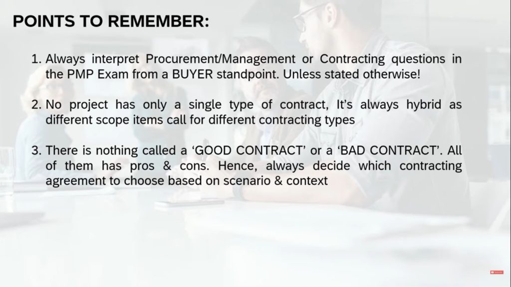 points to remember for pmp and capm exam